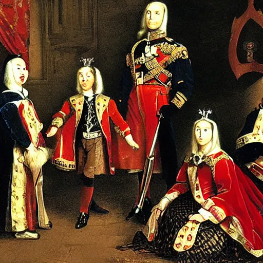 Image similar to english monarchy as masked thieves