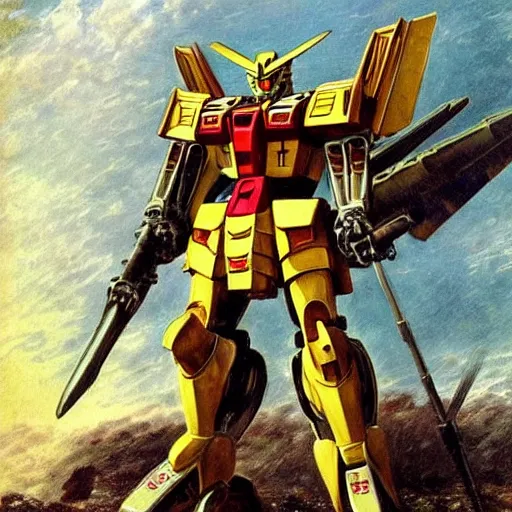 Image similar to jean francois millet as gundam mecha on 1 9 th roman empire, random content position, ultra realistic human face details with emotion, ultra realistic environment content details, incrinate content details, delete duplicate contents, rgb color