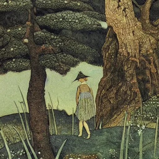 Image similar to A Landscape by Ida Rentoul Outhwaite