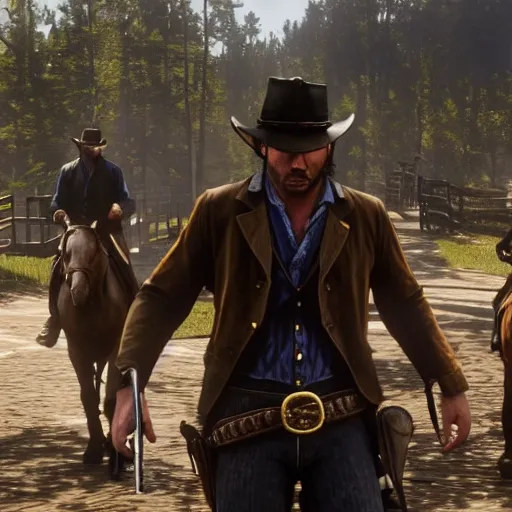 Prompt: a screenshot from red dead redemption 2 ( 2 0 1 8 )