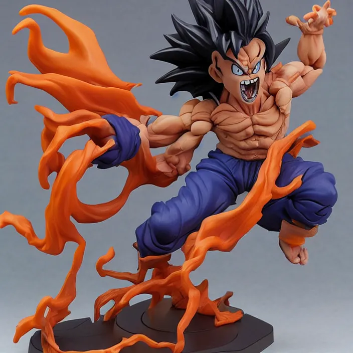 Image similar to eldritch abomination Son Goku, imsorryjon, Son Goku, figurine, detailed product photo