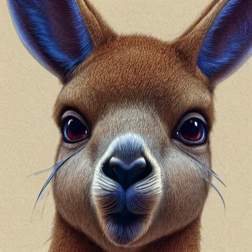 Image similar to a kangaroo as a highly detailed cute face, full body, fantasy art, syle of masami kurumada, illustration, epic, fantasy, intricate, hyper detailed, artstation, concept art, smooth, sharp focus, ray tracing