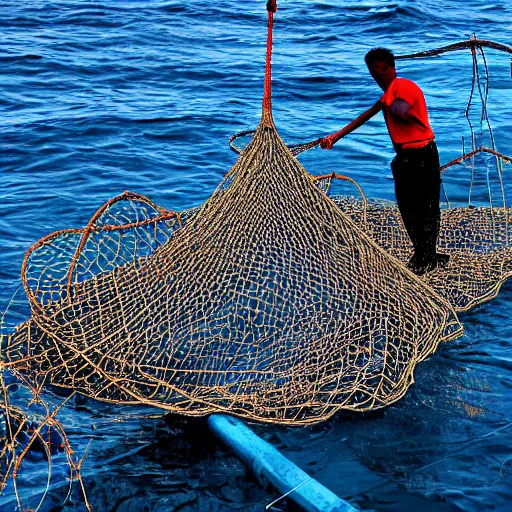 Image similar to trawl nets dragging over the seabed