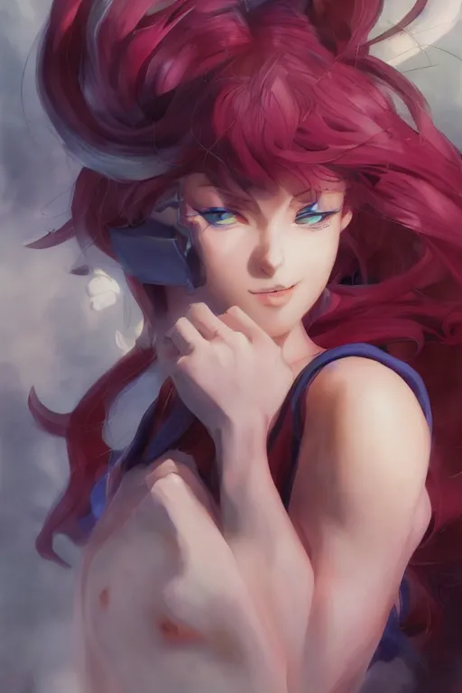 Image similar to A beautiful anime portrait of Felicia from darkstalkers , by Stanley Artgerm Lau, WLOP, Rossdraws, James Jean, Andrei Riabovitchev, Marc Simonetti, and Sakimichan, tranding on artstation