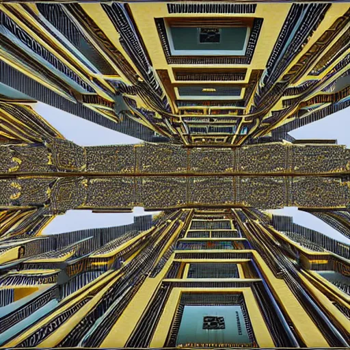 Prompt: fractal soviet buildings up to the sky 8k hd unreality art