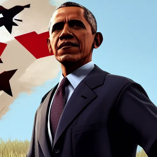 Prompt: Film still of Barack Obama, from Red Dead Redemption 2 (2018 video game)