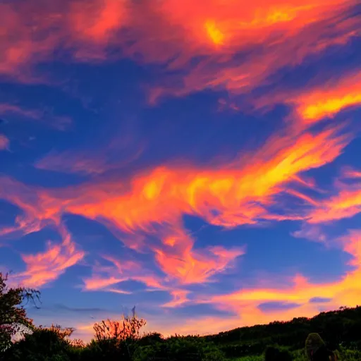 Image similar to virgin mary in form of sunset clouds