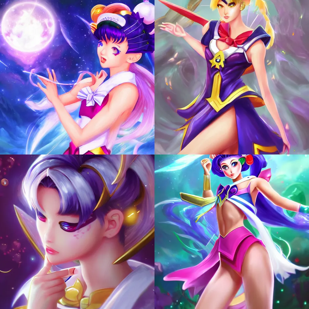 Prompt: beautiful Justin Sun as Sailor moon splash art by League of Legends, highly detailed, trending on Artstation and Safebooru in category Voluptious