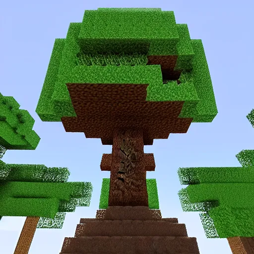 Image similar to minecraft tree