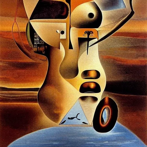 Image similar to technology, painting by Salvador Dali