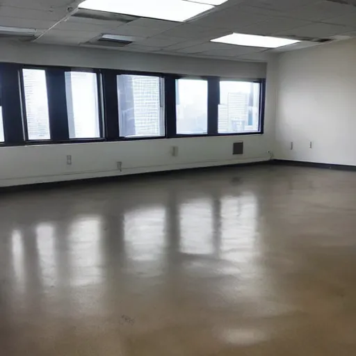 Prompt: an empty office, office for rent, craigslist photo