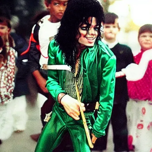 Image similar to “Michael Jackson dressed as Peter Pan”