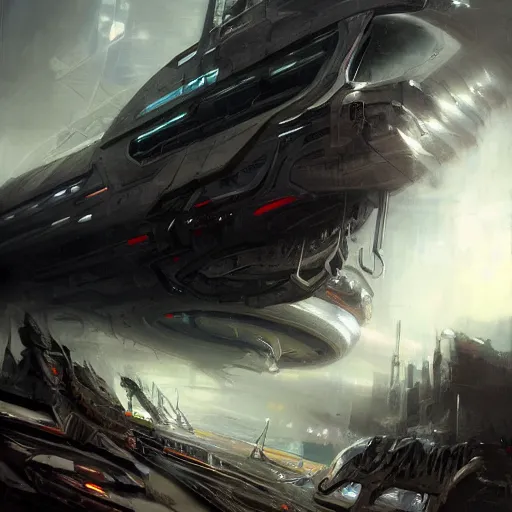 Image similar to epic futuristic structure by raymond swanland, highly detailed