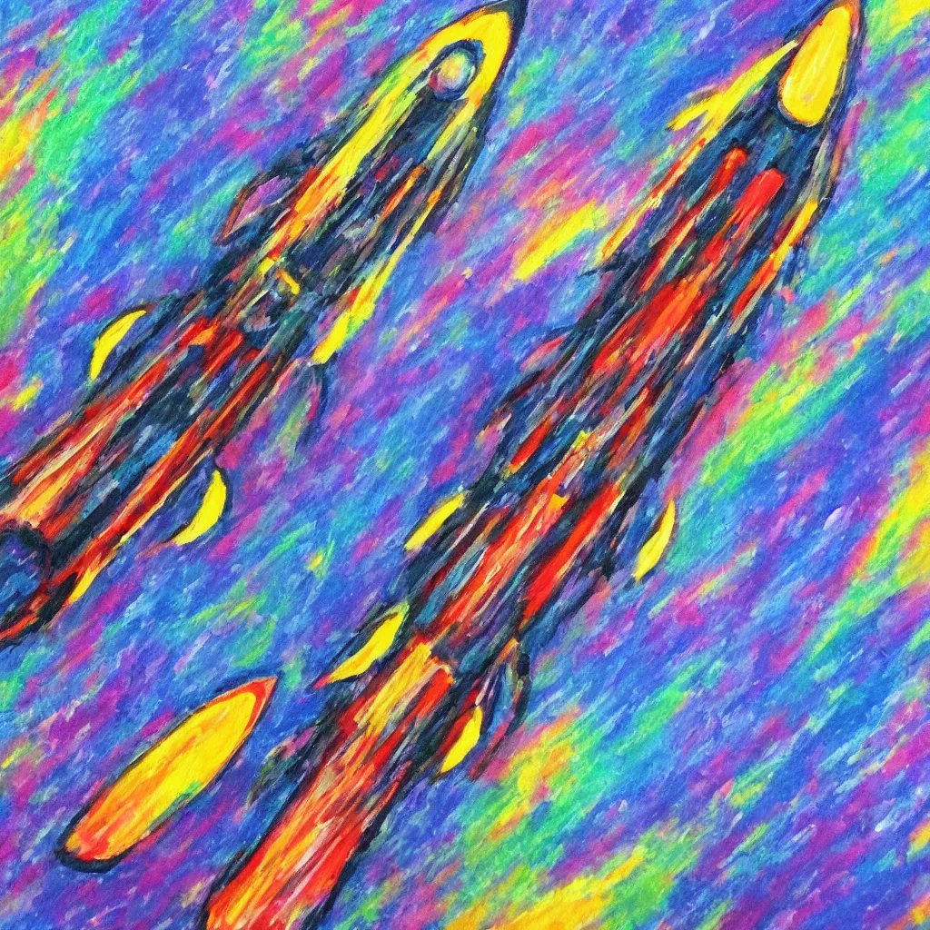 Prompt: cosmic rocket, hyper realistic, sharp focus