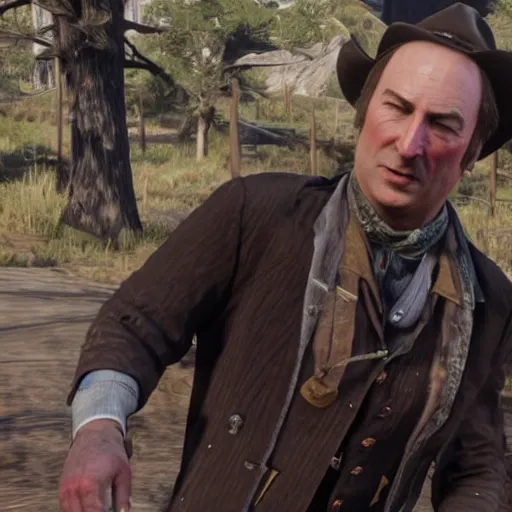 Prompt: Bob Odenkirk in Red Dead Redemption 2