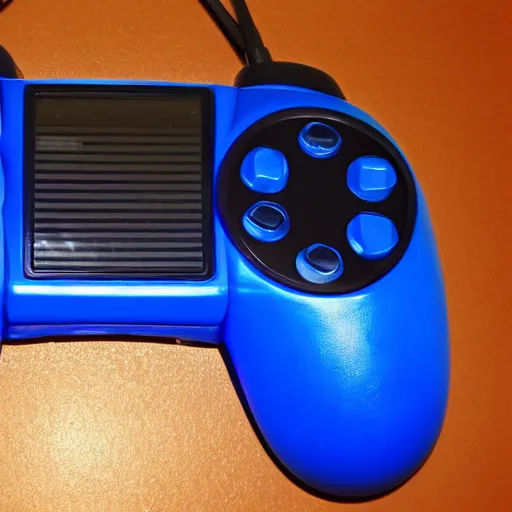 Image similar to game controller, chubby, blue