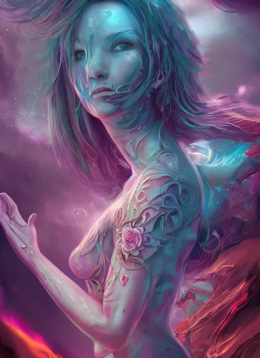 Image similar to dreamscape, female, ross tran, vivid colors, anatomical, highly detailed sculpture, intricate detailed, ommatidia, 8 k, cinematic atmosphere, post - processing