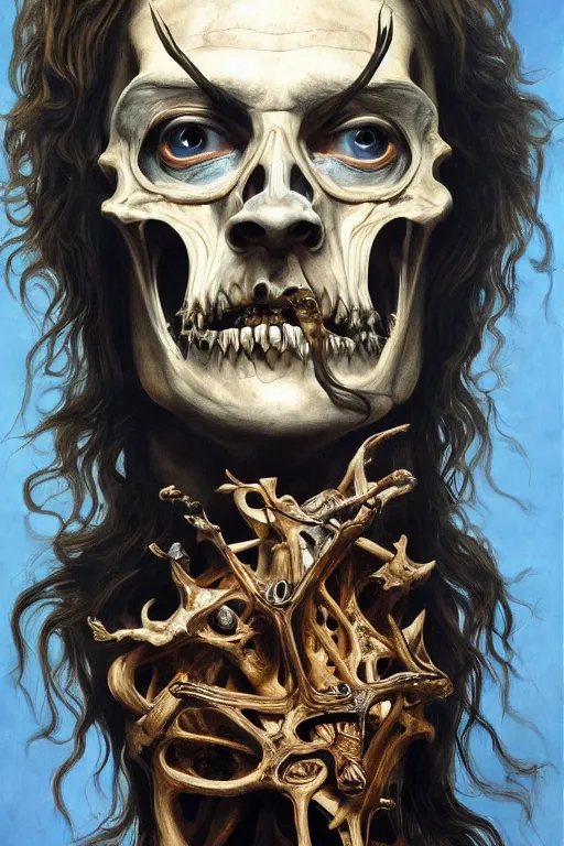 Image similar to The lord of Bones by Salvador Dalí, high quality, highly detailed, 8k, artstation