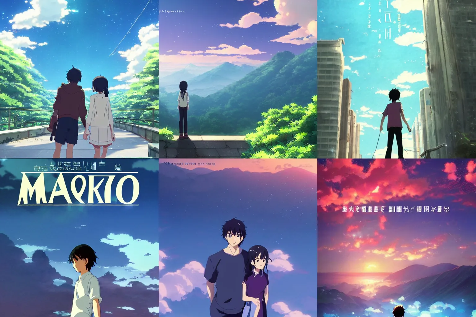 Prompt: movie poster for Makoto Shinkai next movie.