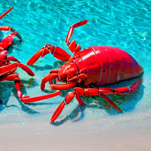 Image similar to lobster fighting