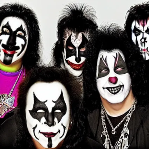 Prompt: The band KISS if they all became Juggalos