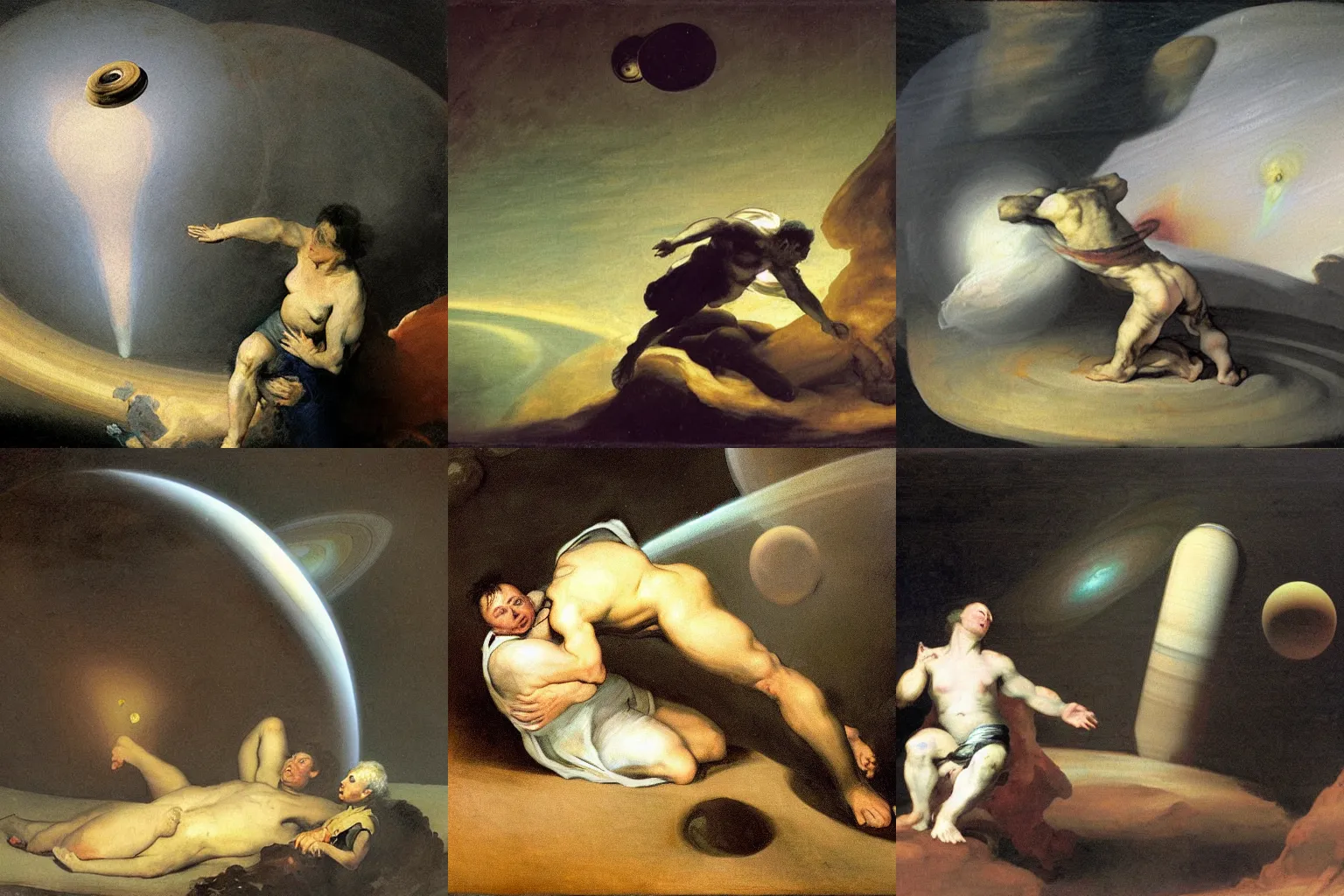 Prompt: Elon Musk as Saturn Devours his Young by Francisco Goya