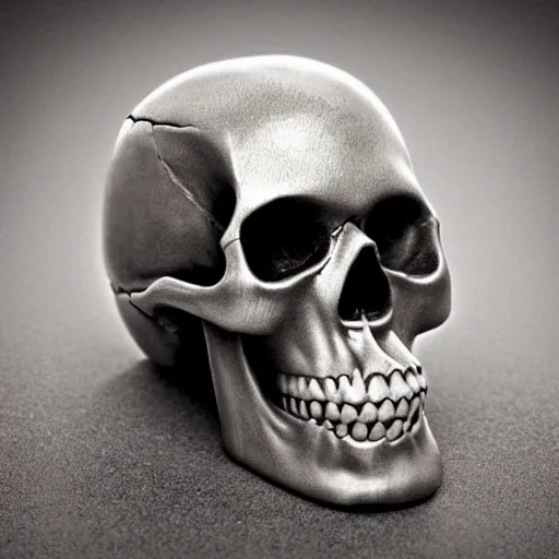 Prompt: d 2 0 merged with a skull, realistic photography, high detailed
