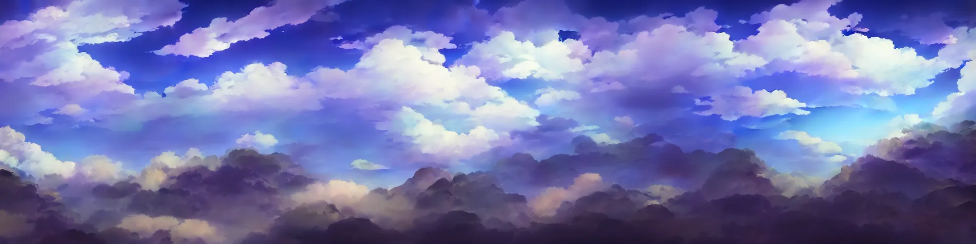 Image similar to wide view shot of the sky. matte painting, anime, studio ghibli. professional digital painting, artstation, concept art, smooth, beautiful, cinematic