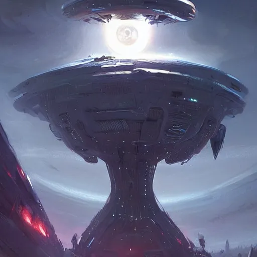 Prompt: alien mothership by Greg Rutkowski