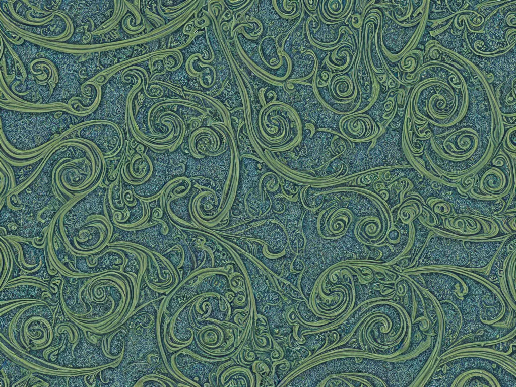 Prompt: 3d fractal swirling maze paisley lichen patterns