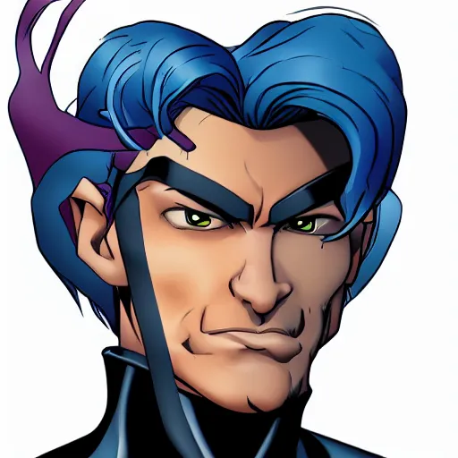 Image similar to x - men 9 0 s cartoon gambit face closeup