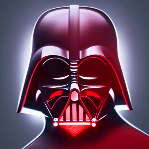 Image similar to darth vader's head coming out of a red mist, epic, trending on artstation, profile pic, centered, accurate anatomy, highly detailed, digital art,