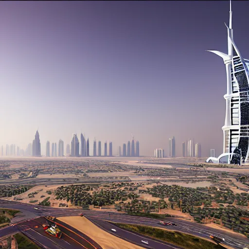 Prompt: gta : dubai, by lillian liu