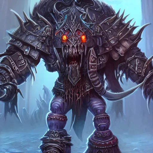 Image similar to kel'thuzad, world of warcraft, artstation, extremely detailed, 8 k, high quality, beatufil painting, chains