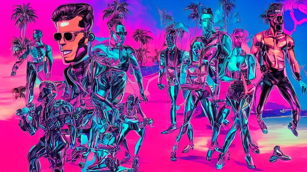 Image similar to synthwave gallant genetics