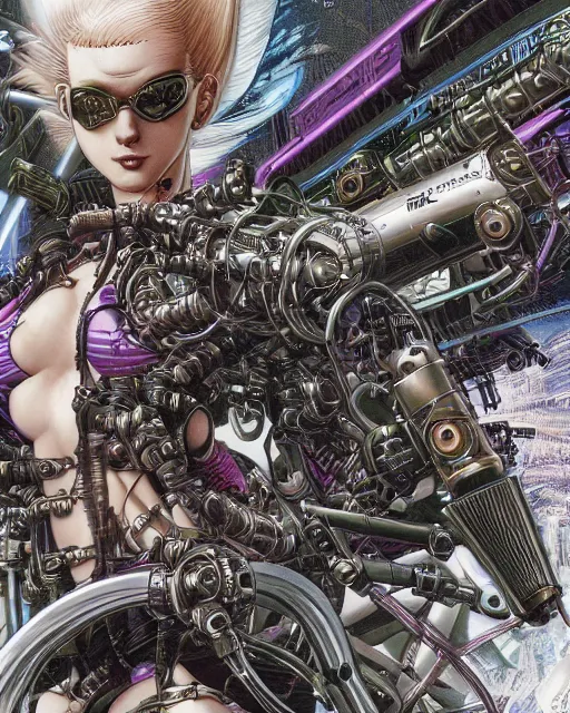 Prompt: matrix by masamune shirow, biomechanical, 4 k, hyper detailed