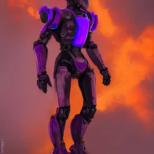 Image similar to Character design sketch with body made of Purple Lava and fire, mecha humanoid with cyberpunk bomber jacket, fashion & Costume design by damascuss apparel, concept art character, royalty, smooth, sharp focus, organic, deep shadows by Heri Irawan, hyperrealistic oil painting, 4k, studio lightning