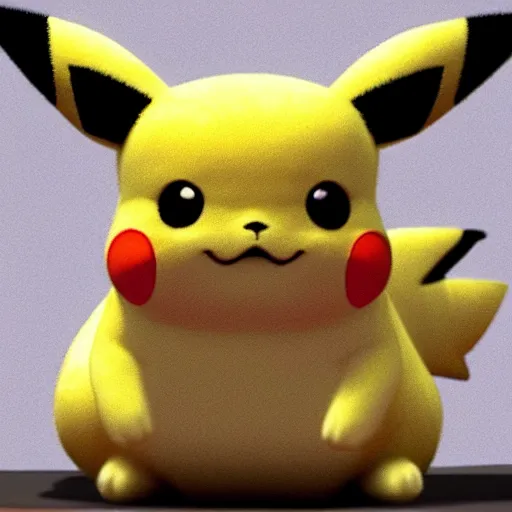 the surprised pikachu meme, hyper realistic