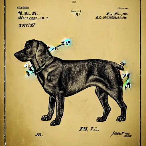 Image similar to 1 9 2 0 s us patent for a dog