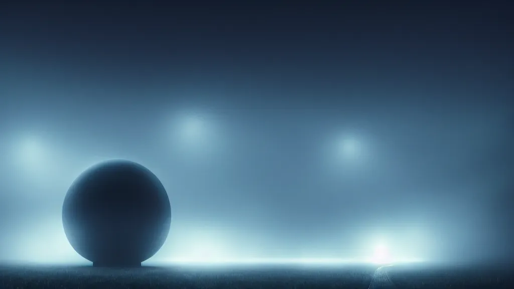 Prompt: thin luminous threads stretch from a black sphere that is in the sky above a small village with many houses in the fog, fog, volumetric lighting, mystique, atmospheric, sharp focus, ultra detailed, ross tran, thierry doizon, kai carpenter, ignacio fernandez rios, noir art house, 4 k, 3 5 mm