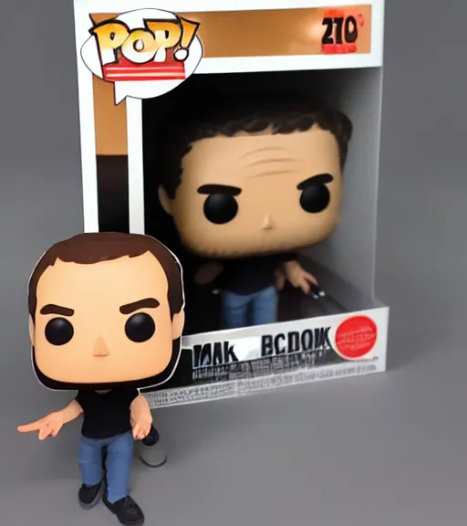 Prompt: devil mode mark zuckerberg with horns funko pop still sealed in box, ebay listing