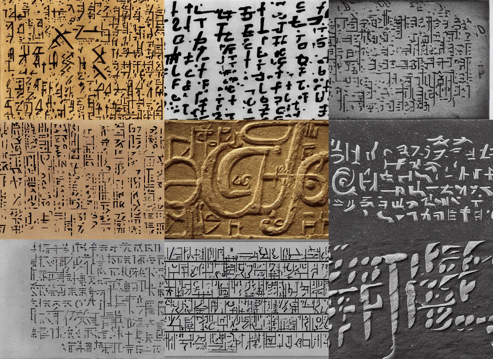 Prompt: undeciphered script from atlantis, high - resolution scan, orthography