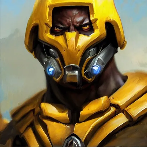 Image similar to greg manchess portrait painting of cyrax from mortal kombat as overwatch character, medium shot, asymmetrical, profile picture, organic painting, sunny day, matte painting, bold shapes, hard edges, street art, trending on artstation, by huang guangjian and gil elvgren and jesper ejsing