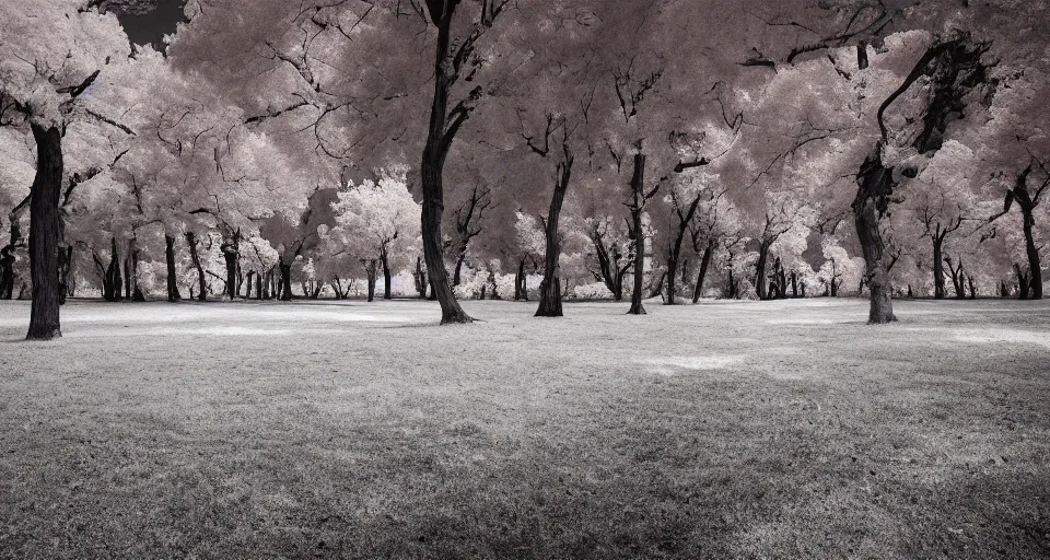 Prompt: This chaotic spotlight, infrared photography