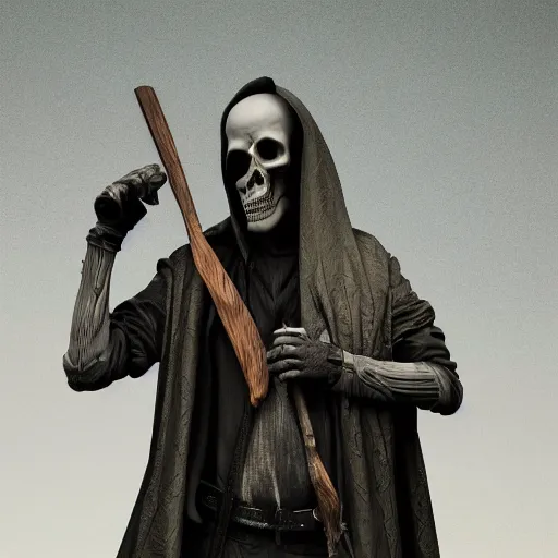 Image similar to grim reaper relaxing, fantasy, intricate, sharp focus, contemporary fashion shoot, by edward robert hughes, annie leibovitz and steve mccurry, david lazar, jimmy nelsson, extremely detailed, hyperrealistic, perfect face, octane render