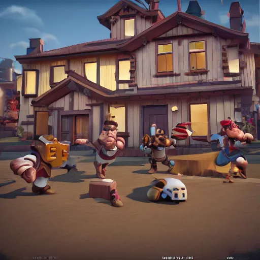 Prompt: homes at all angles clash royal style characters, unreal engine 5, octane render, detailed, brawl stars, cinematografic, cinema 4 d, artstation trending, high definition, very detailed, blender