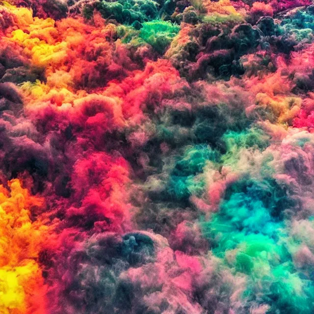 Image similar to chaotic world, impossible colors, gripping reality, photo taken by cosmic horrors