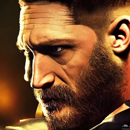 Image similar to Tom Hardy in wolverine Suit 4K quality Photorealism