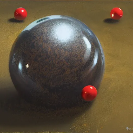 Image similar to death nature with pool balls, oleo painting, higly detailed, 8 k, photorealistic, art concept, artstation, sharp focus