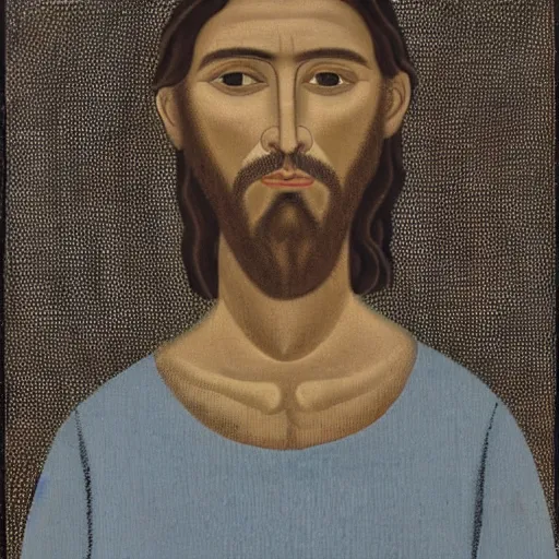 Prompt: portrait of jesus christ by agnes martin